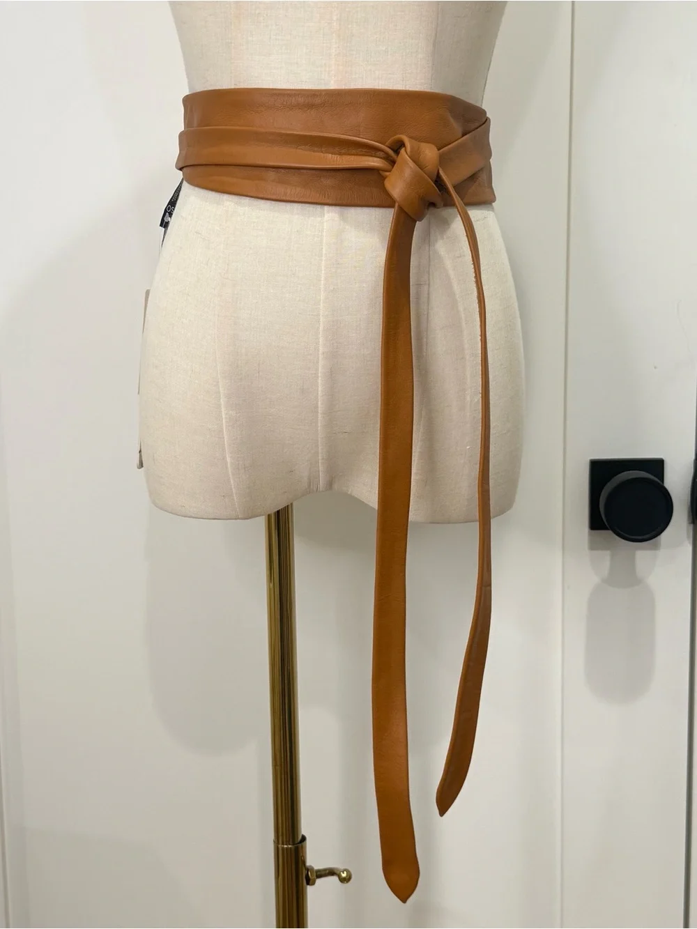 NWT Anthropologie ADA Obi Wrap Leather Belt O/S Brown Boho Hippie Festival Chic